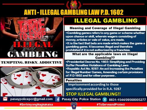how much is the bail for illegal gambling in philippines|P.D. 1602: Illegal Gambling .